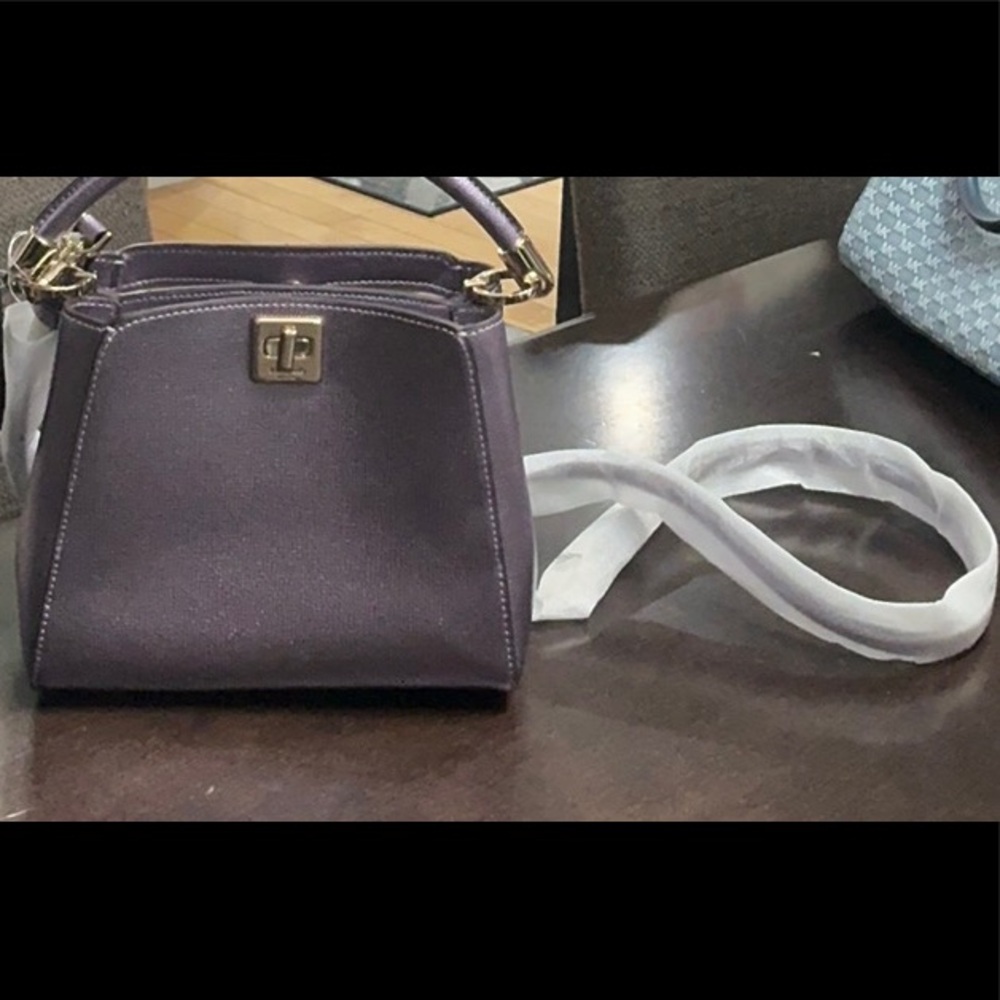 Kate Spade ♠️ Phoebe Metallic Refined Grain Leather Mini Bag w/ Crossbody KI943